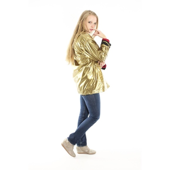 Vintage Slippery When Wet Gold Raincoat - Size Medium - Picture 6 of 12